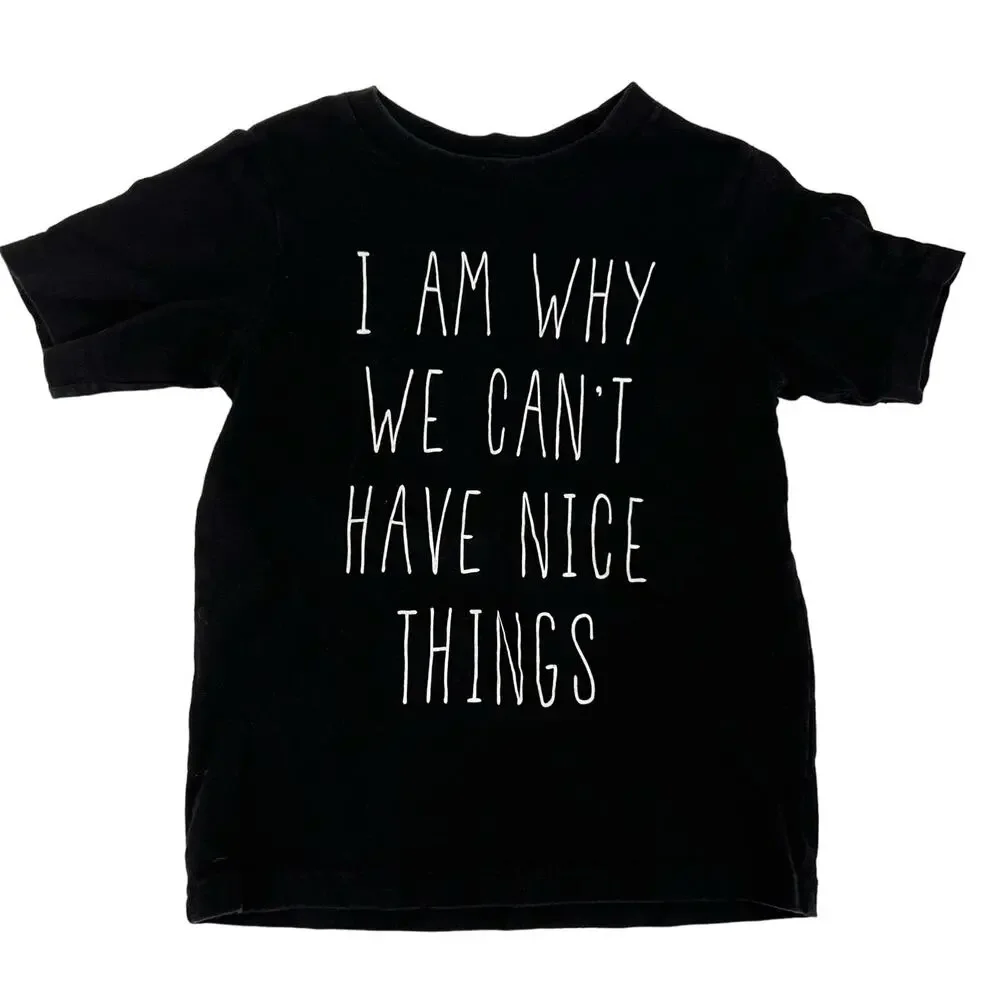 Children’s Place Black & White Graphic T Shirt Size 4T